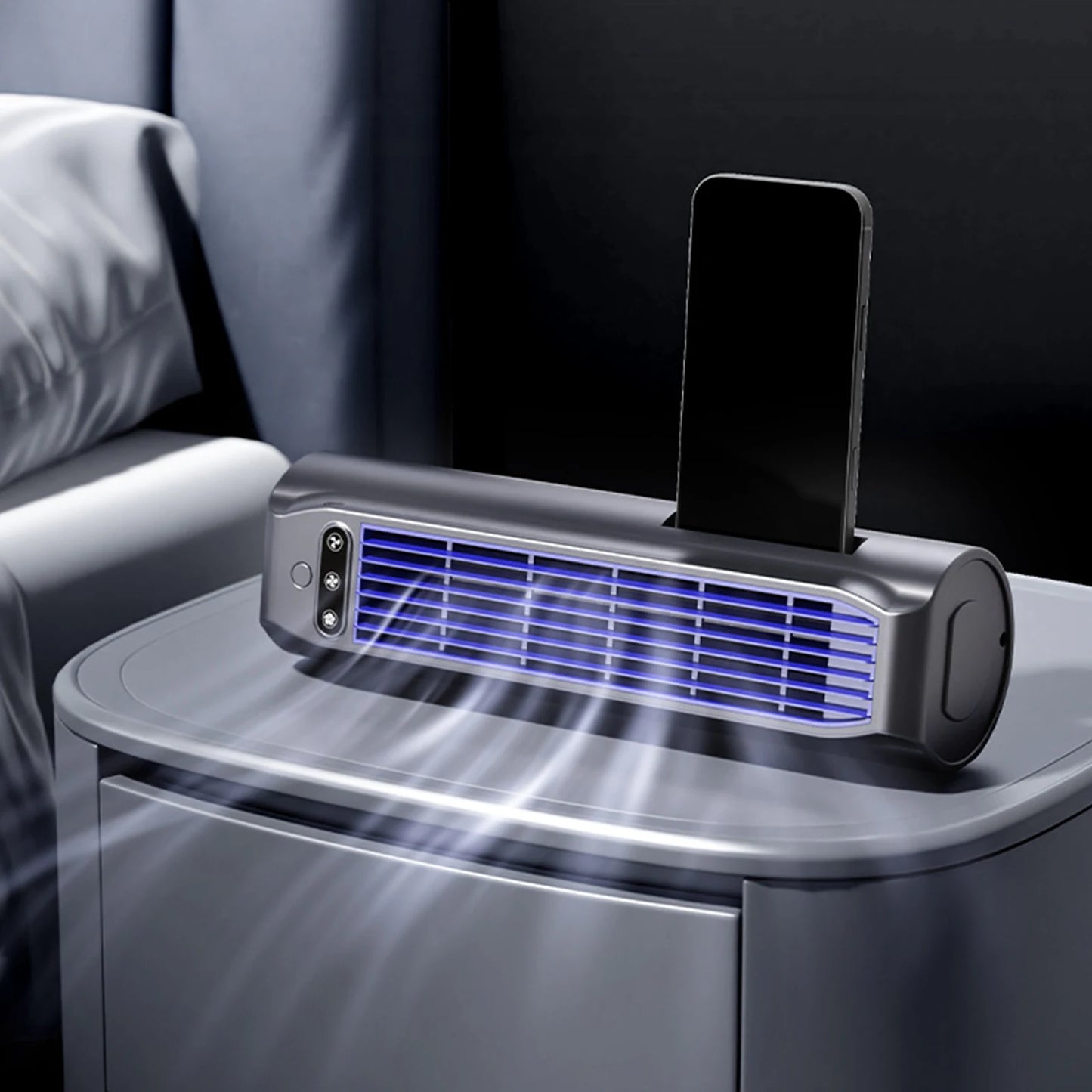 Personal Air Cooler USB Rechargeable Wall Mounted Fans Multi-Use Adjustable Speed Fan for Bedroom Office Home Car Camping