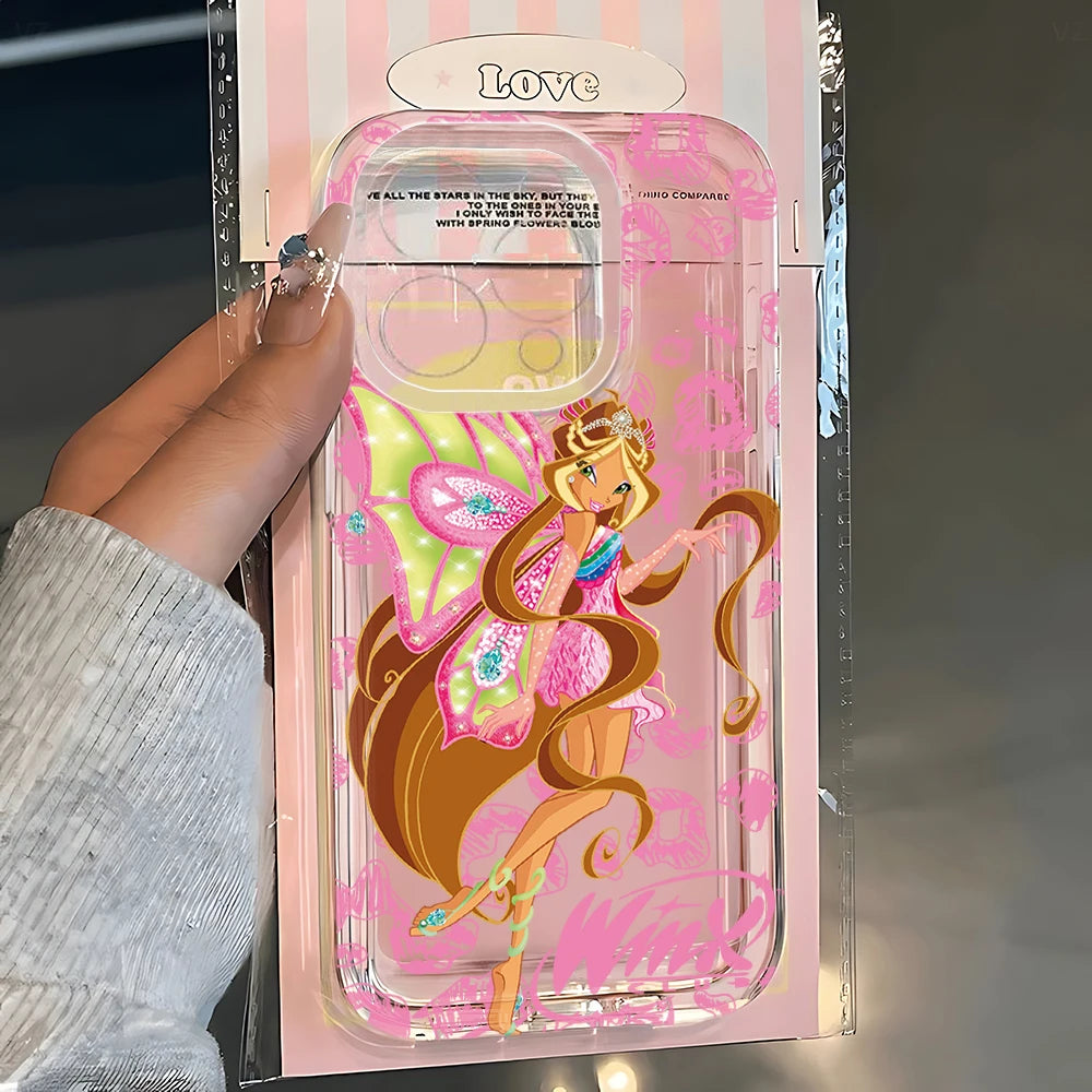 Lovely w-winxs c-clubs Phone Case For iPhone 17 16 16e 15 14 13 12 11 Mini Pro Max XR XSMax 7 8 Air Plus Transparent Back Cover
