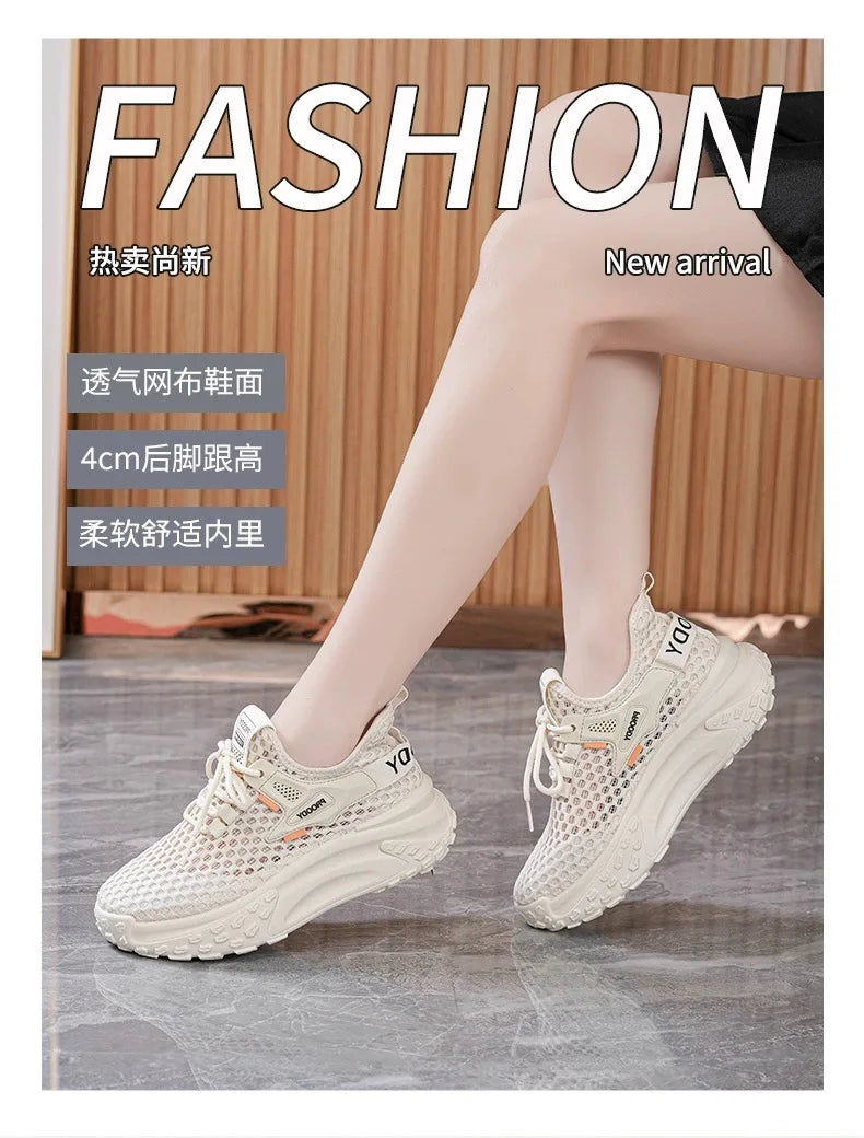 Breathable Women Running Shoes Lightweight Female Sports Shoes Fashion Tennis Outdoor Soft Lace Up Women's Sneakers Q110