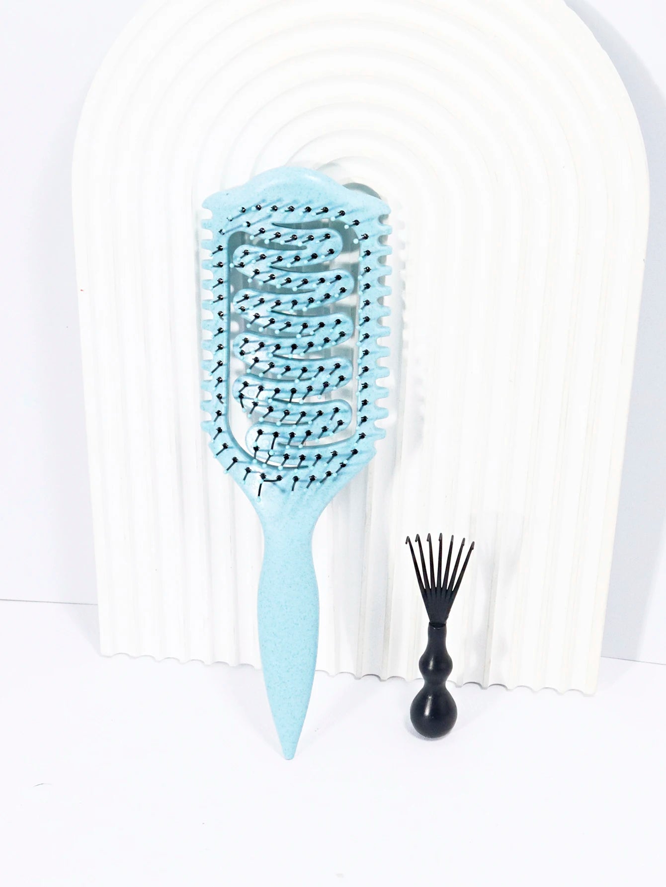 2-piece set of hair styling brushes with cleaning claws for creating voluminous curls Special for real hair wigs