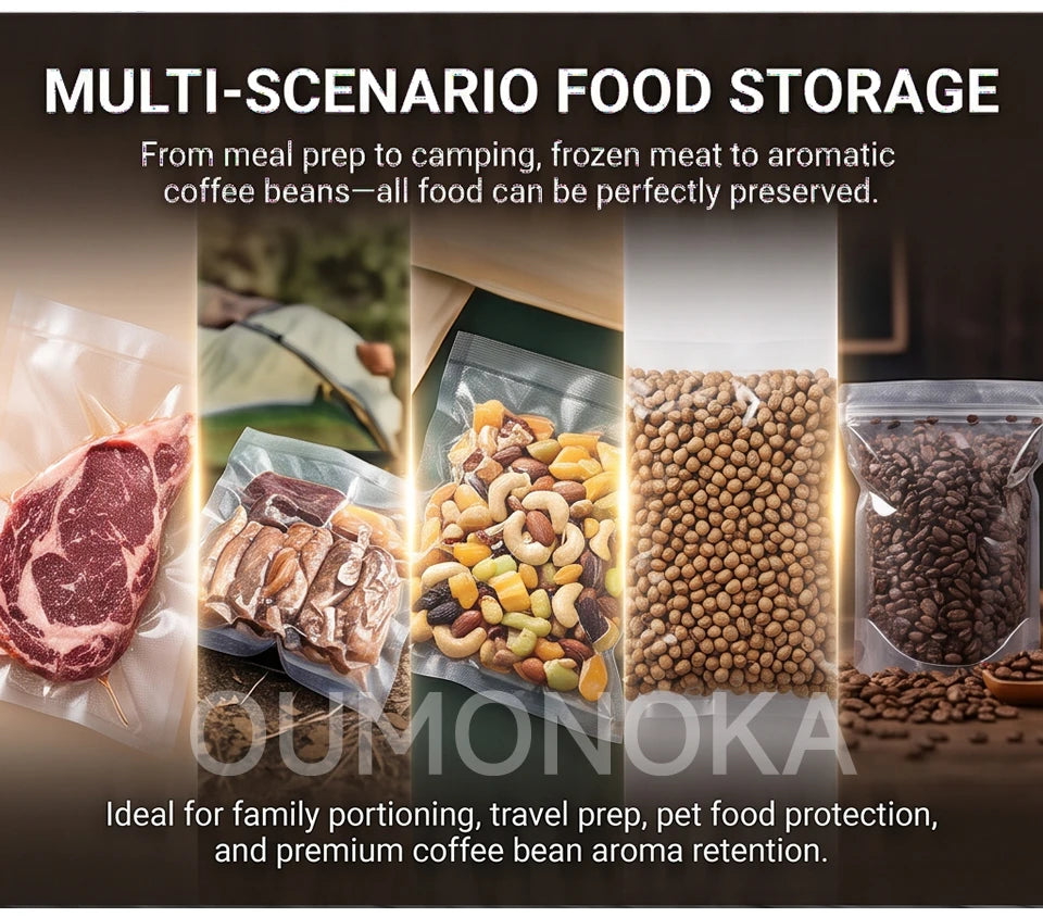 Portable Vacuum Sealer for Food Kitchen Gadgets Degasser Home Appliance Compressor Plastic Bag Sealer Vacuum Packaging Machine