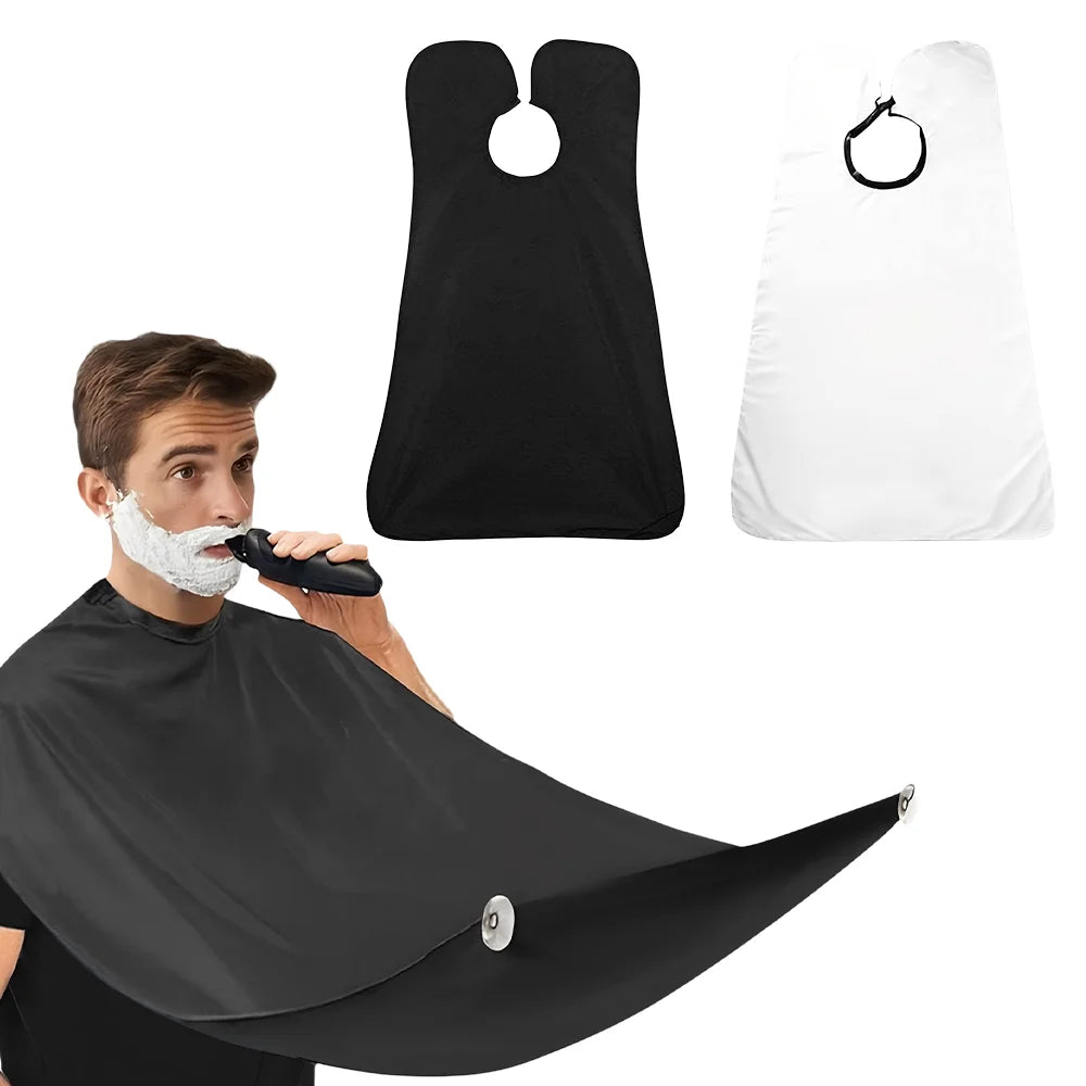 Beard Hair Cutting Catcher, Waterproof Shaving Apron with Drawstring for Home Barber, Easy Clean Hair Catcher for Men