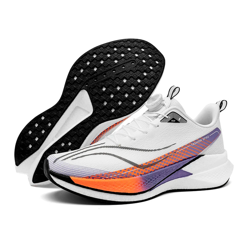 Carbon Plate Running Shoes Ultra Lightweight Soft Breathable Mesh Daily Training Sneakers Shock Absorbing for Men Women Jogging