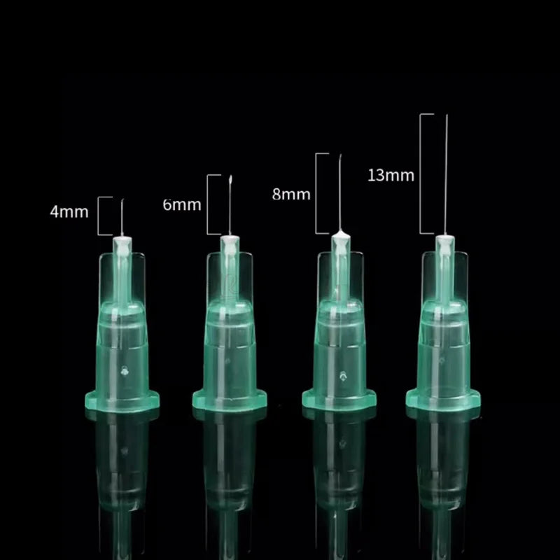 100pcs/Box 32G 4mm 6mm 13mm Painless Small Irrigator Needle Tip Eyelid Tool for Dental Syringes