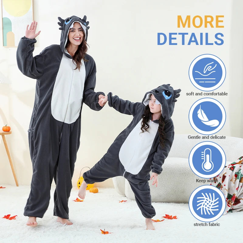 Blue Shark Onesie Jumpsuit Anime Adult Cosplay Halloween Costume Cosplay Carnival Children Pajamas Kigurumi Pijamas Kids Pyjamas