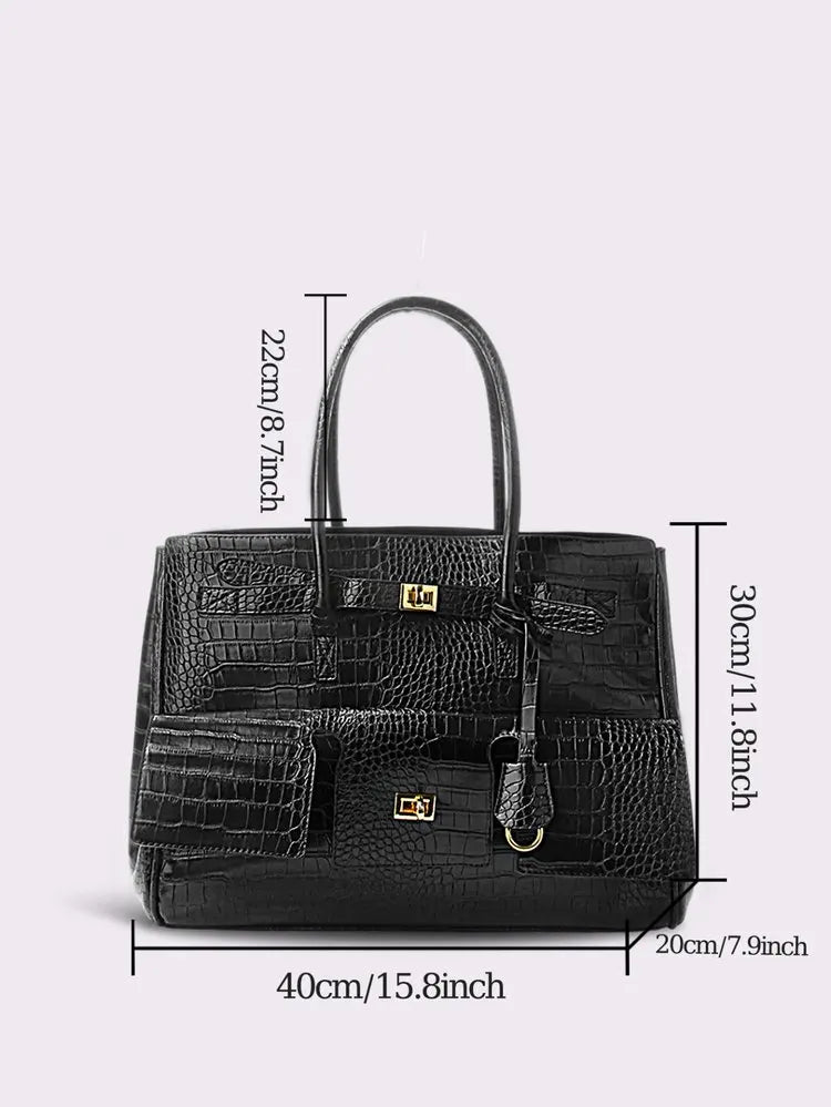 Luxury Leather Diaper Bag For Women Minimalist Design Handbag Elegant Classic Commuter Large Capacity Bag