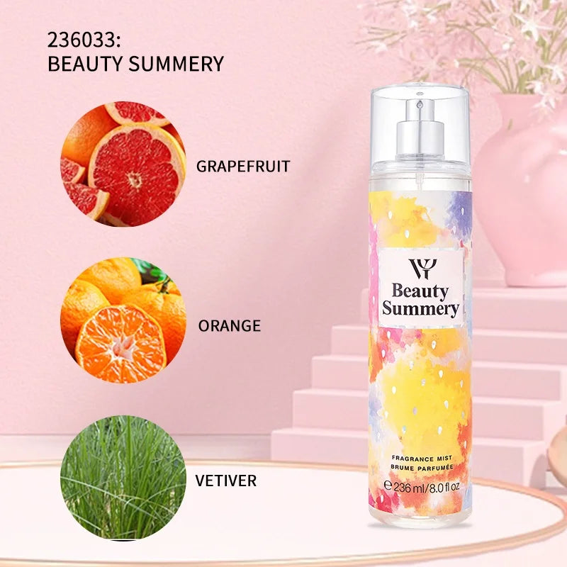 Women Secret Flower Season Perfume 236ml Body Mist Victoria Charm Lasting Body Spray Fresh Fruity Deodorant Purifying Air Spray