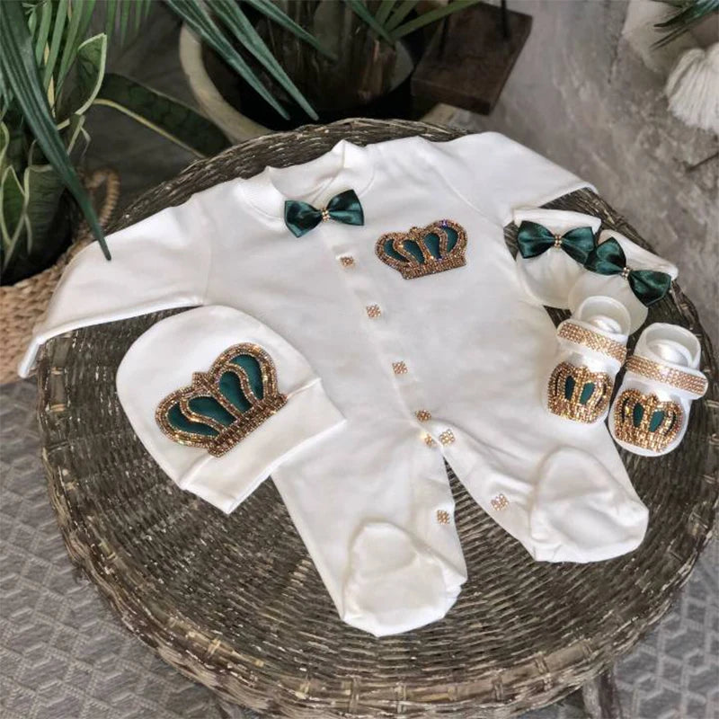 5pcs Baby Girl Outfits Set Welcome Home Hosptial Infant Receiving Blanket Pillow Bed Hat Mittens Romper Set