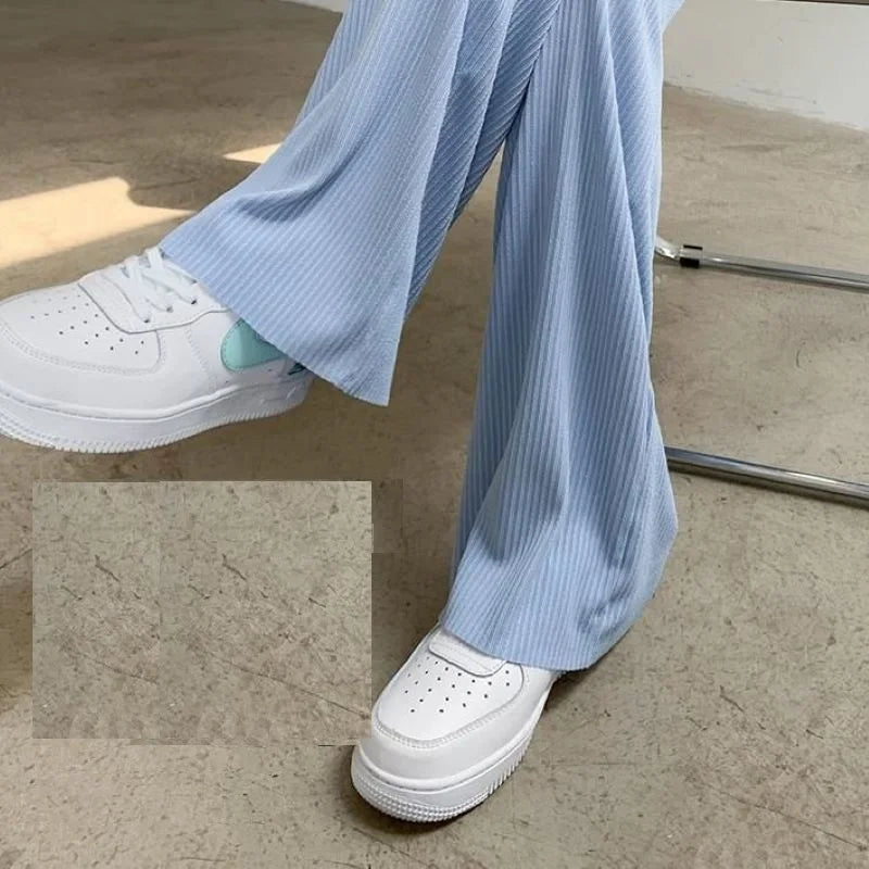 6 Colors Summer Fashion Loose Pants For Pregnant Women Breathable Wide Leg Straight Trousers Adjustable Maternity Clothing