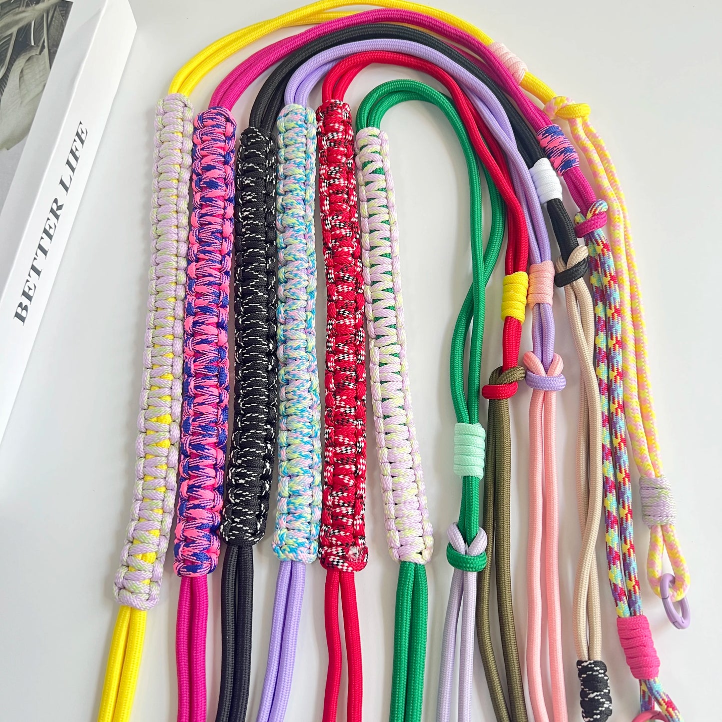 Hand Woven Fried Dough Twists Lanyard Fixed Card Color Contrast Diagonal Shoulder Lanyard Mobile Phone Lanyard Durable Lanyard