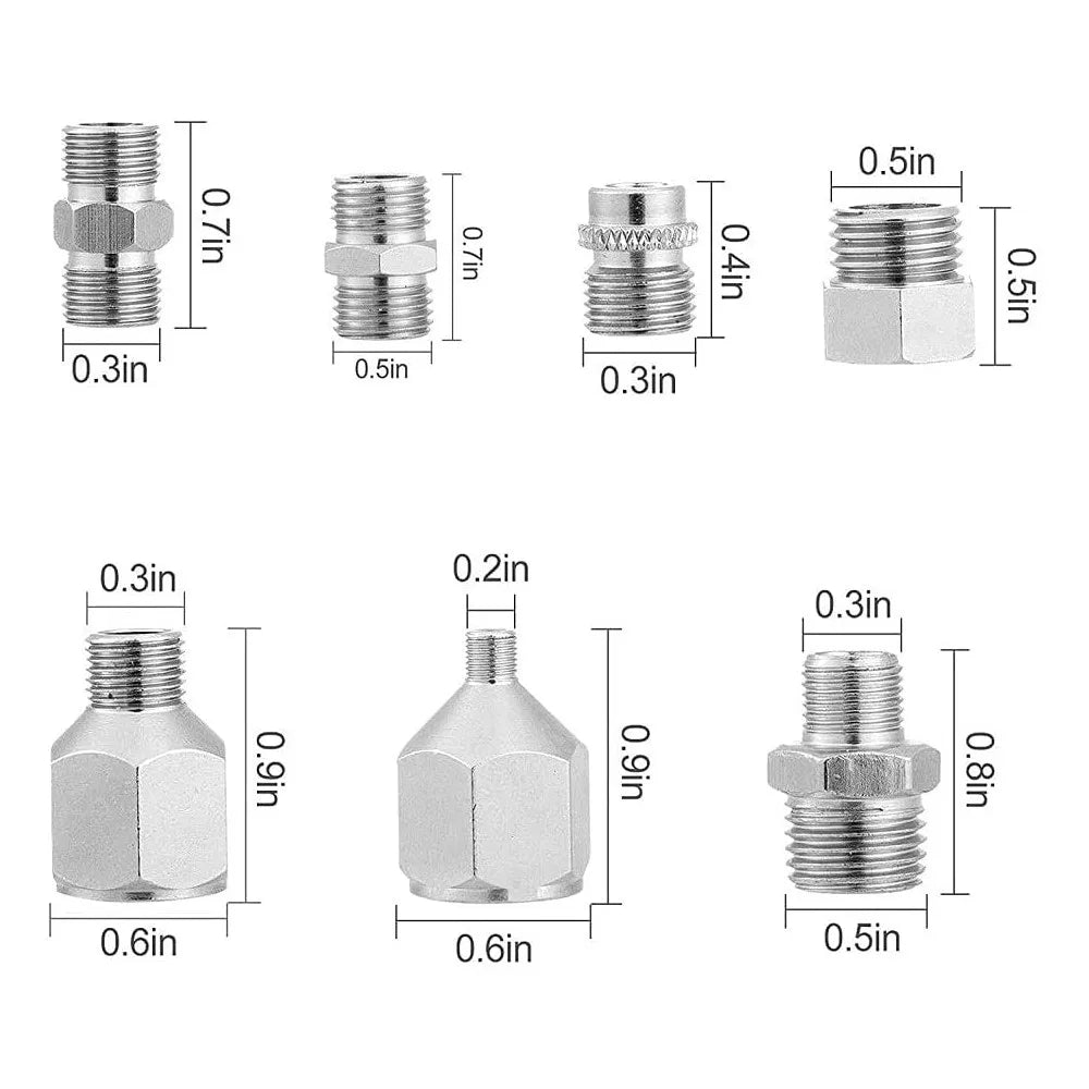 Joystar 14pcs Airbrush Adapter Set, Airbrush Quick Release Disconnect Couplers  for Air Compressor, Airbrush Hose