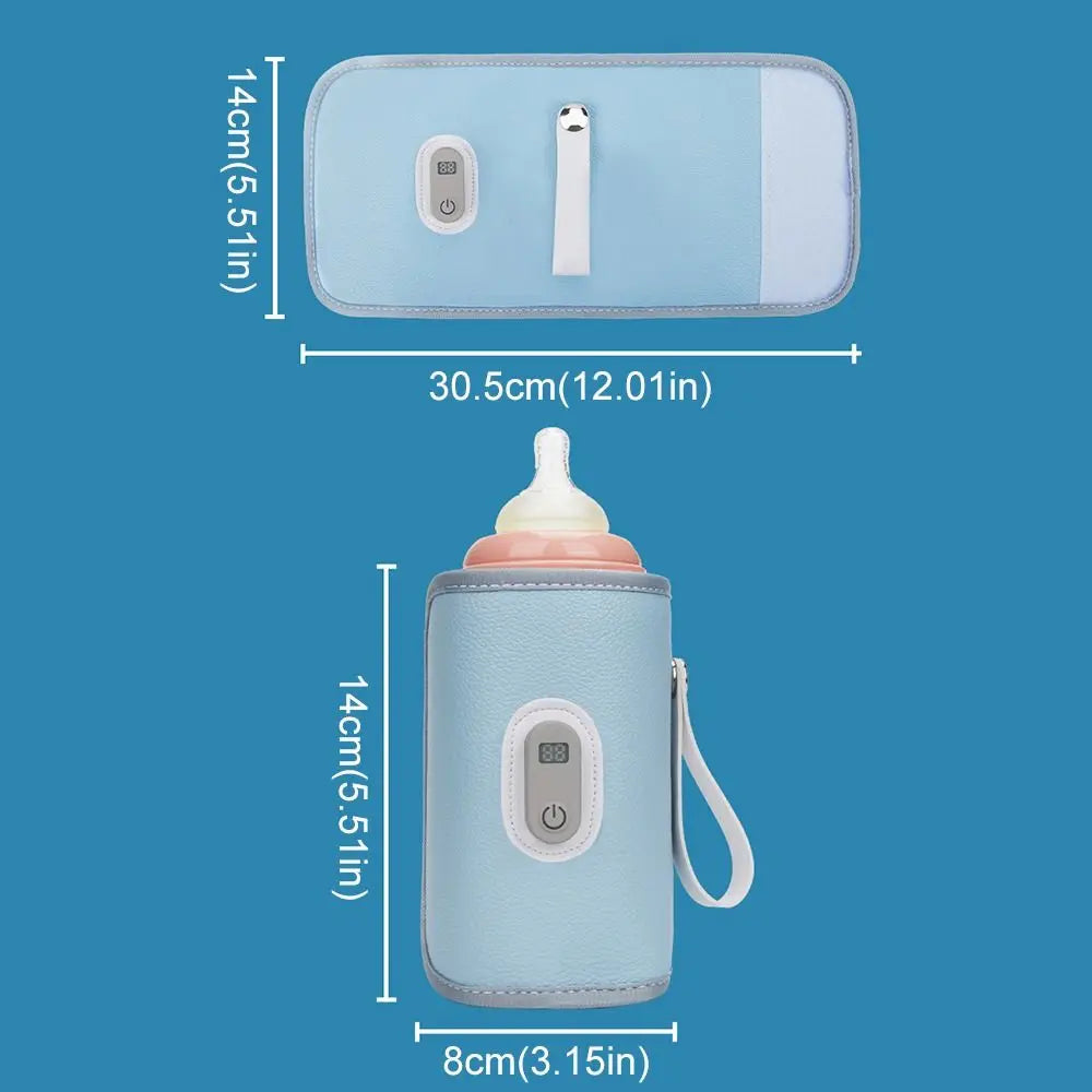Digital Baby Bottle Warmer 5 Levels Type-C Milk Bottle Insulation Cover LED Display Heating Bottle Thermal Heater Infants