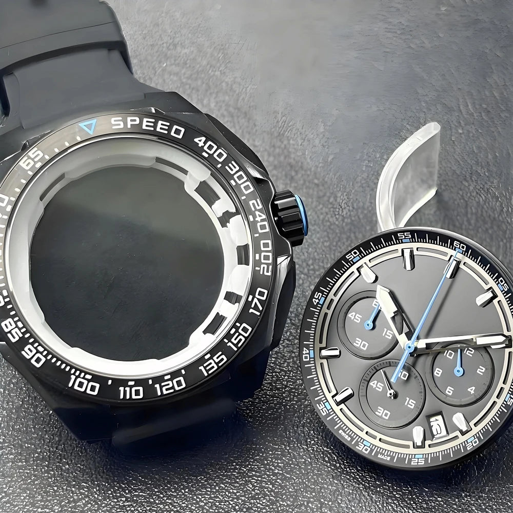 2025NEW 42mm Men's watches chronograph case VK63 case metal case for VK63 Movement 18.5mm strap accessories vk63 watch case