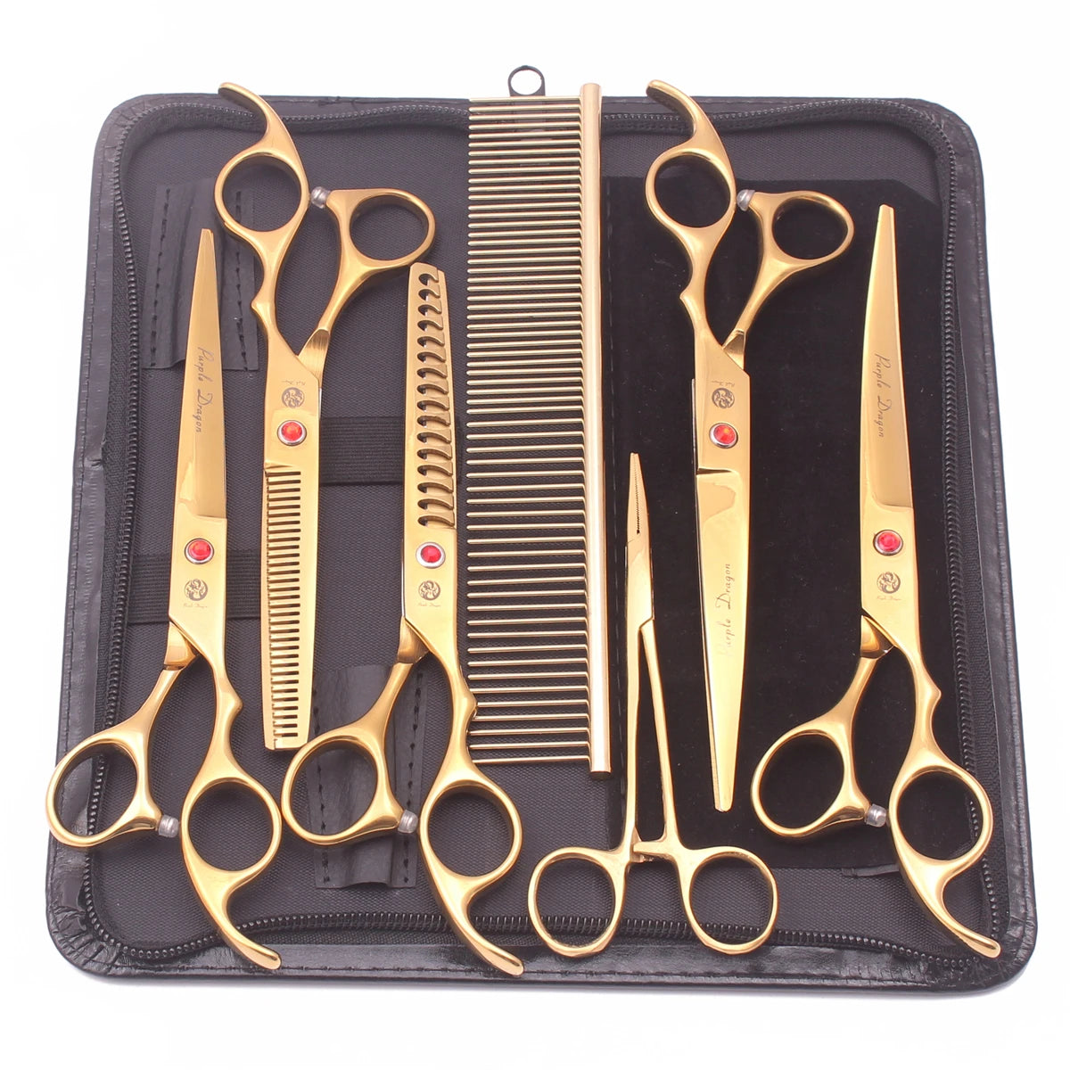Pet Grooming Scissors Set - Professional Dog & Cat Grooming, Stainless Steel, Sharp, Multi-Piece, Ergonomic Handle, Durable Trim
