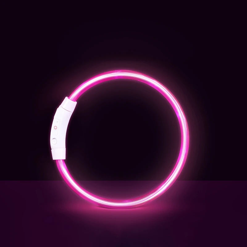 Led Luminous Dog Collar Rechargeable Cat Collar 3 Modes Anti-lost Night Collar Pet Supplies Suitable For Large Medium Small Dogs