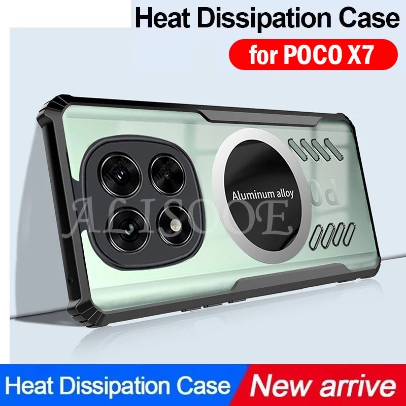 Cooling Transparent Capa for POCO X7 Case for Xiaomi POCO X7 5G Clear Heat Dissipation Protection Phone Cover Funda