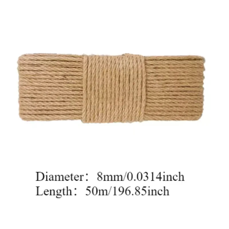 Sisal Rope Cat Tree Scratching Post Toy Cat Climbing Frame Replacement Rope Desk Legs Binding Rope for Cat Sharpen Claw