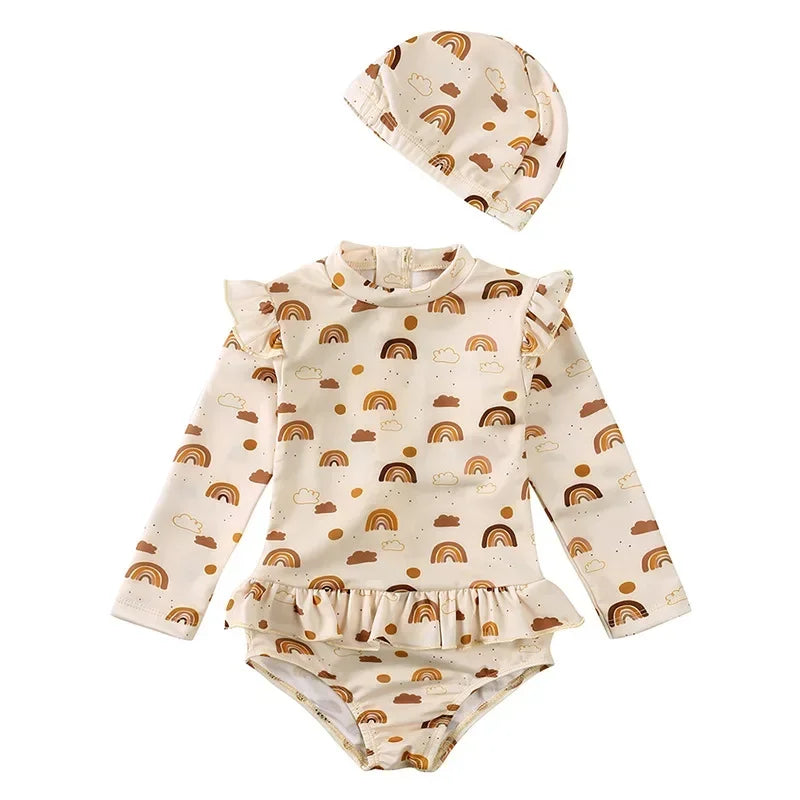 2026 Summer Kids Girls Swim Wears Baby Girl Set Beach Seaside Clothes 9M-8T Sister Swimming Suits Fashion Sunbeach Swimsuit