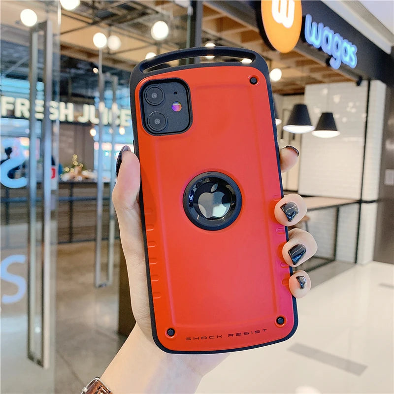 Root go Hybrid Shockproof Case For iPhone 13 12 Pro Max Heavy Duty Armor Case For iPhone 11 X XS Max XR 8 7 Plus Silicone Cover