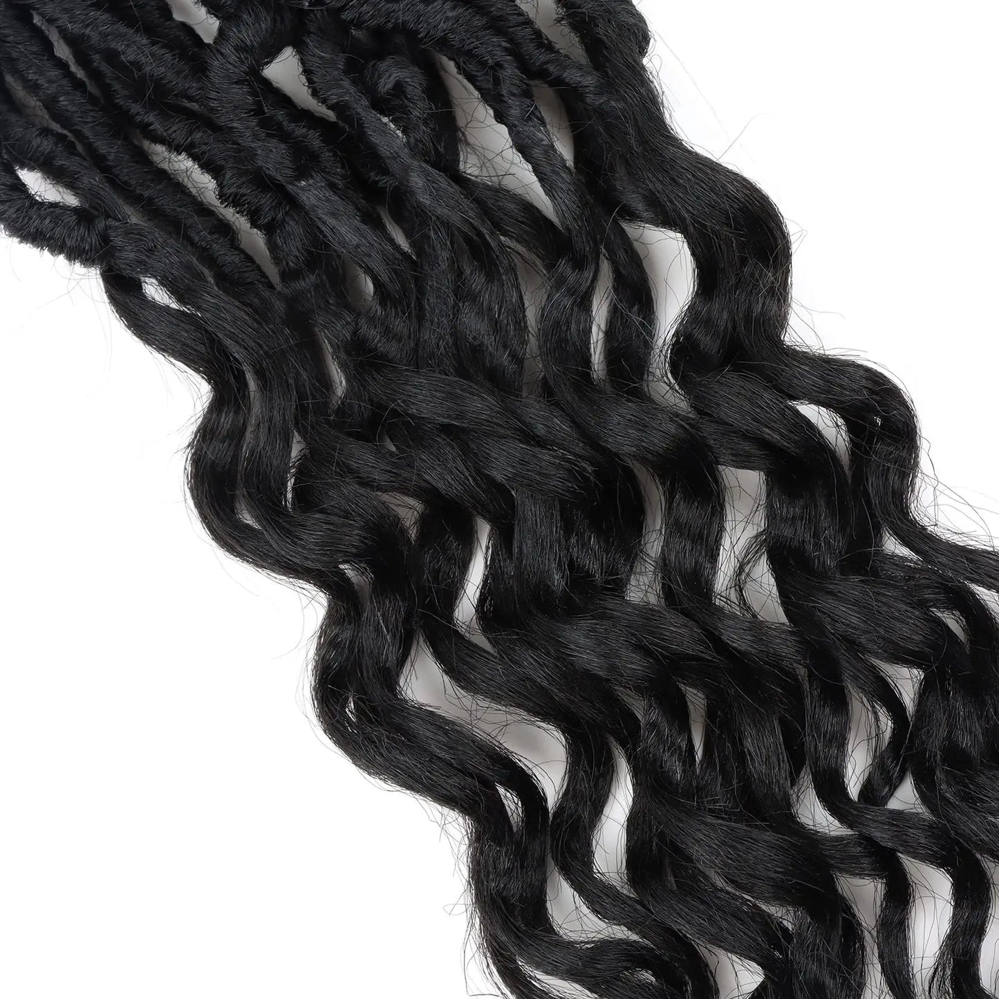 Deep Faux Locs Crochet Hair 14Inch Goddess Locs Crochet Hair Soft Loc Faux Loc Crochet Braids with Curly Ends For Synthetic Hair
