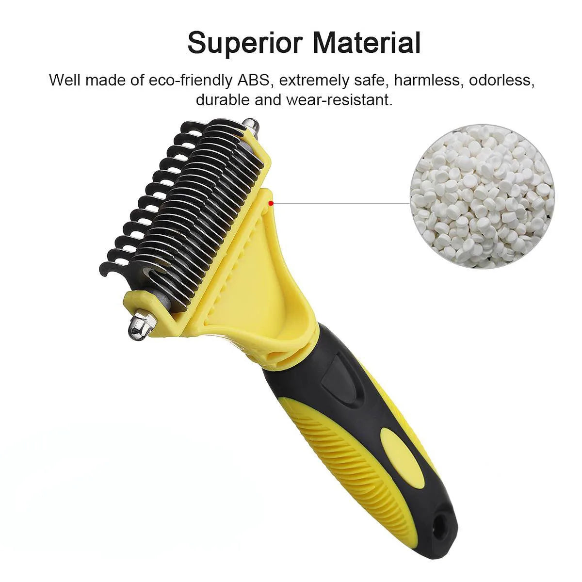 Professional Dog Dematting Comb Pet Hair Brush Double Sided Fur Knot Cutter Cat Grooming Shedding Brush for Pet Hair Tangles