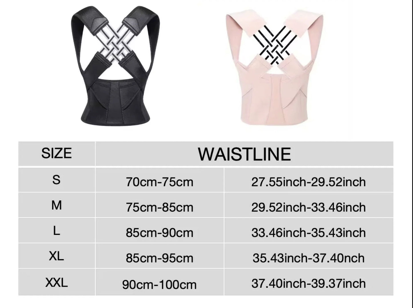 Back Brace Posture Support Wrap for Women & Men Back Lumbar Support Shoulder Posture Support for Posture & Back Neck