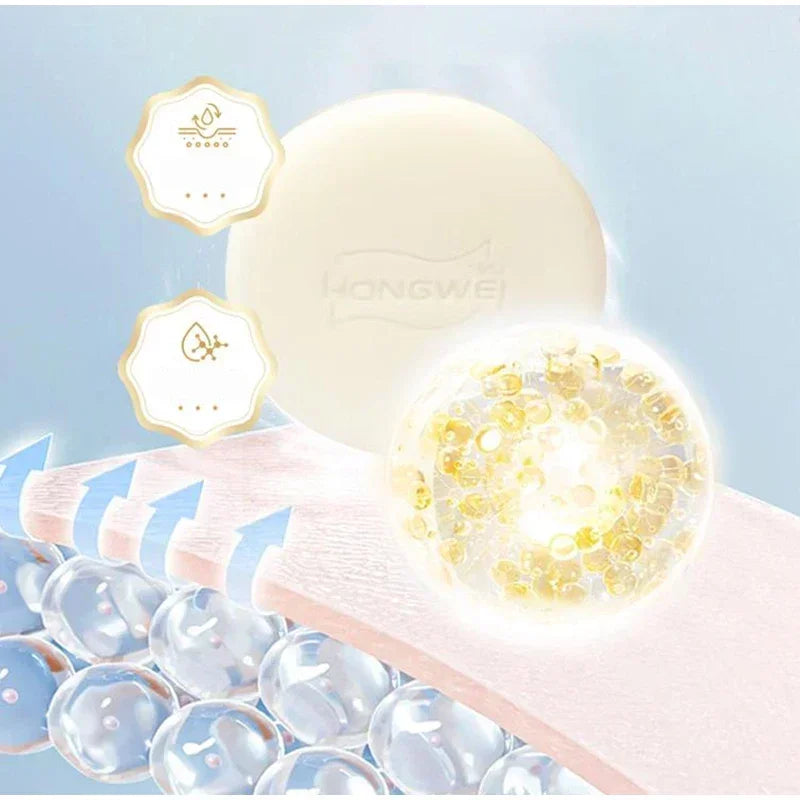 China‘s Heritage Lanolin Soap Dual-Sided foam Face & Body Cleanser gentle Moisturizing Exfoliating Sheep Fat Soap All Skin Care