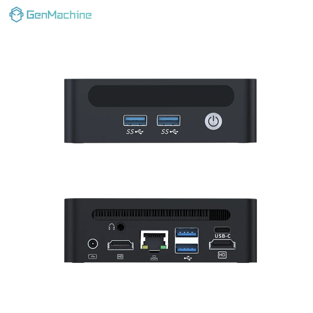 GenMachine AMD Ryzen 5 6600H ES Mini PC 4.5GHz TDP 45W Windows 11 DDR5 6400Mhz RAM 2.5G LAN USB4 WIFI6 Mini Pc Gaming Computer