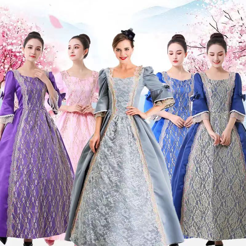 Halloween Cosplay Costumes for Adult Woman Palace Court Medieval Renaissance Retro Gothic Princess Victorian Ball Dress S-5XL