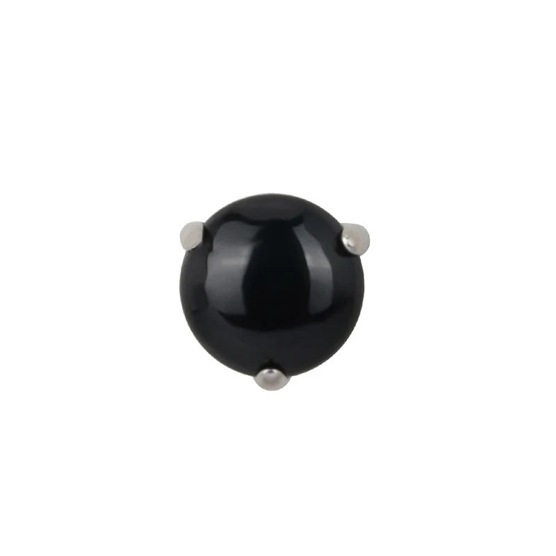 10Pcs G23 Titanium Piercing 3.5mm Natural Stone Ball Ear Nail Lip Stud Tongue Studs Accessories Body Piercing Jewelry Wholesale