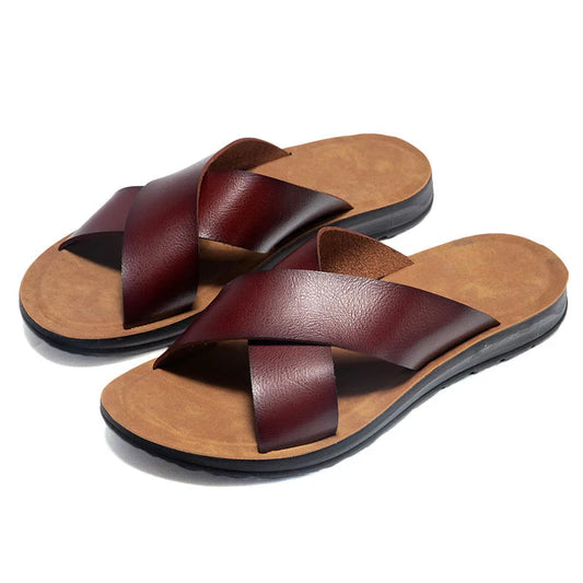 Men's Slippers Summer Large Size Outdoor Beach Casual Sandals Vintage Trend Men Shoes Flat Non-slip Comfortable Shoes Zapatillas