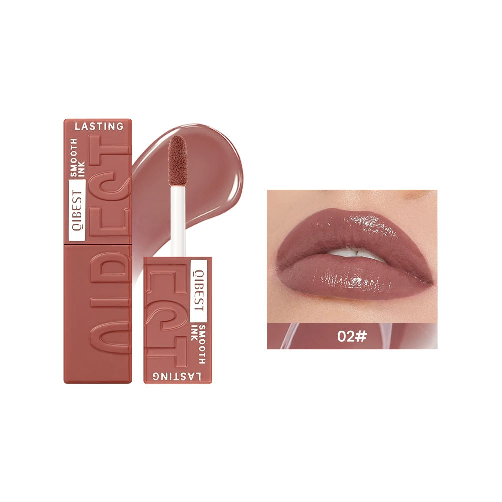 QIBEST Watery Gloss Lip Glaze Moisturizing Long Lasting Sexy Red Liquid Lipstick Mirror Glossy Lip Gloss Tint Cosmetic For Women