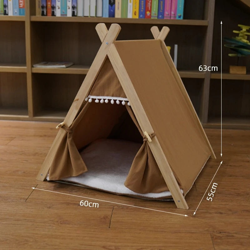 Winter Pet tent, Christmas dog house, cat house, all year round, cat delivery room, pine wood for winter warmth, cat tent