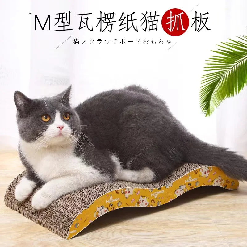Pet Cat Scratching Corrugated Board Grinding Claw Plate+Catnip Paper Pad Climbing Frame Scraper Mat Cat Cardboard Cat Toys