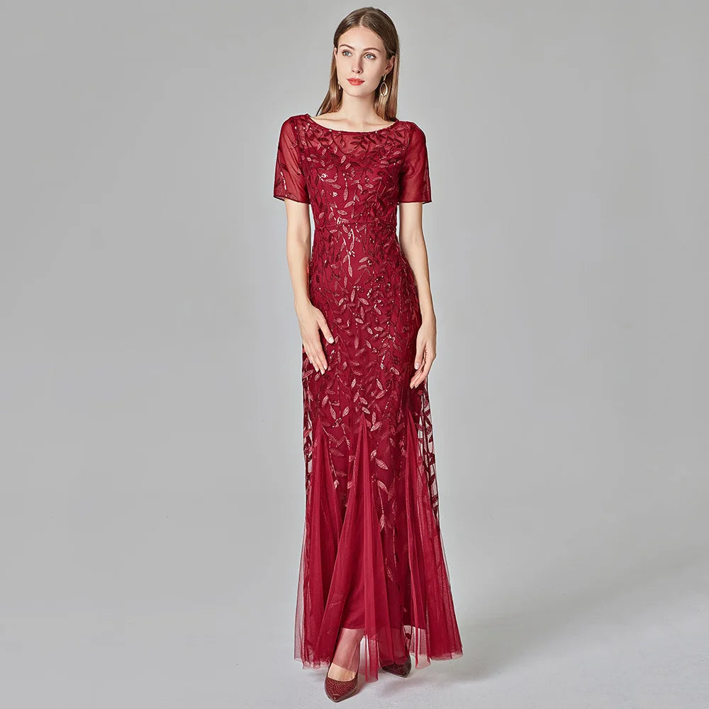 Sexy vintage Maxi Sequin cocktail Dress bridesmaid Prom Dresses for Women Casual Party Long sleeve club Bodycon Dress vestidos