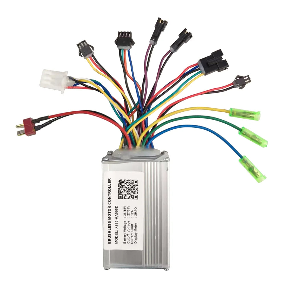 Ebike Brushless Motor Controller X863-AA005D 36V 48V 12A for 2HAO Protocol Electric Scooters MTB Accessories Speed Controller