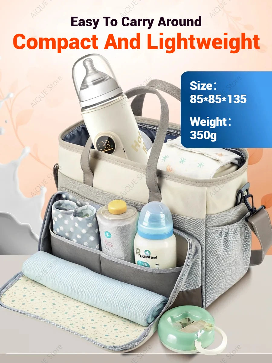 AiQUE Baby Milk Warmer USB Charging Mixer Portable Baby Bottle Warmer Stainless Steel ABS  Heat Up to 55℃ Cordless for Travel
