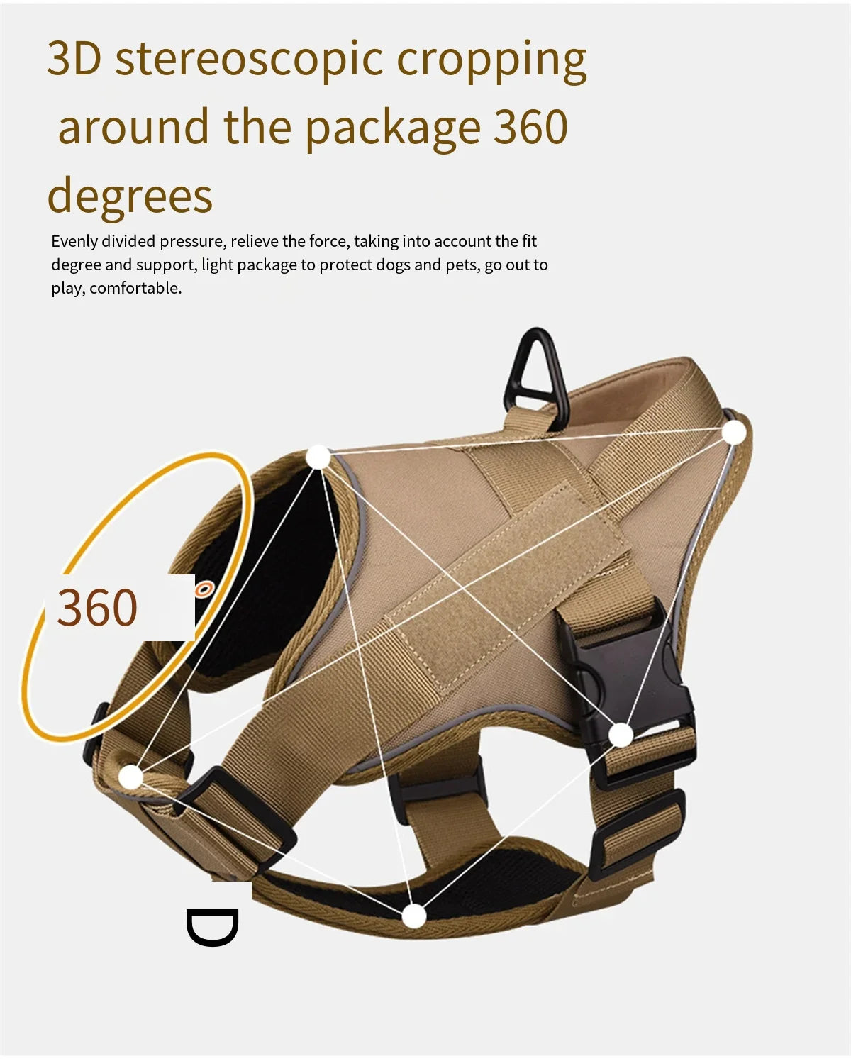 Dog Harness Reflective Chest for dogs Custom No Pull Dog Breathable Vest Adjustable Harness Pet Supplies