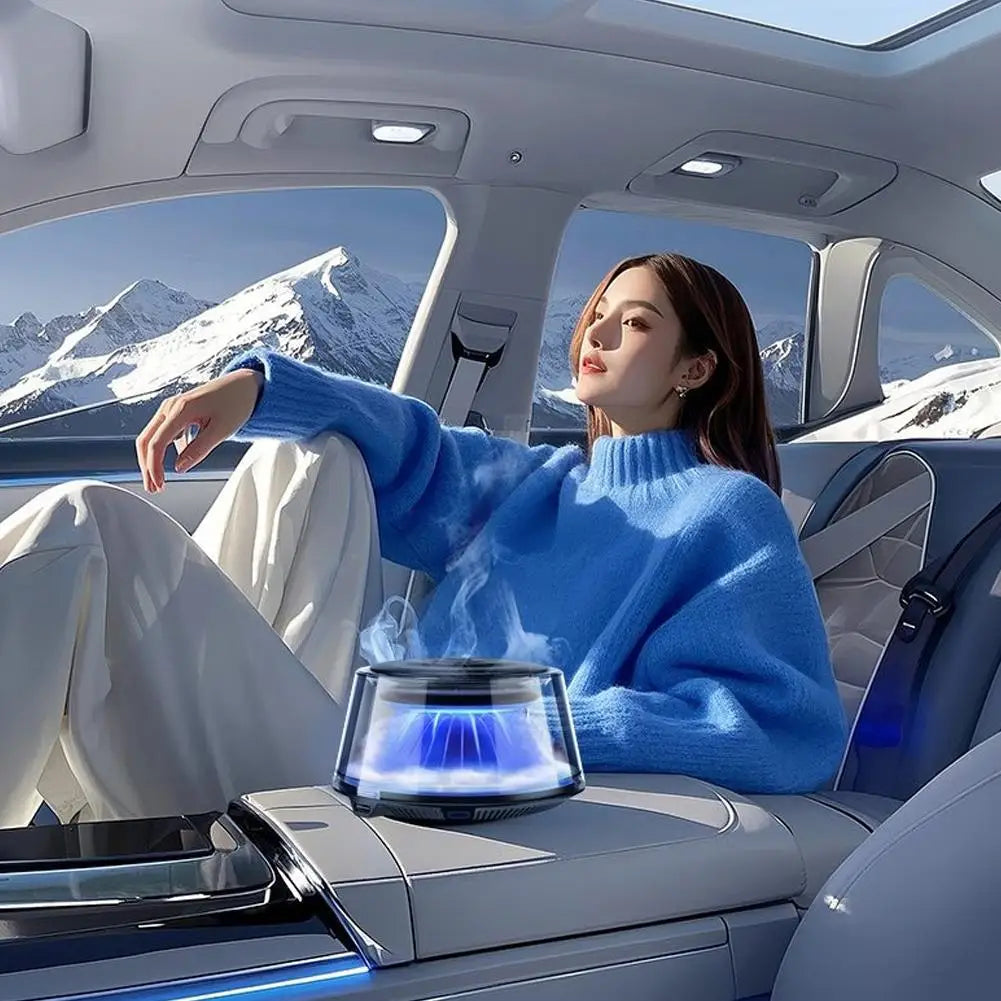 1Set Car Mounted Fragrance Machine Perfume 2025 New Durable Fragrance Automatic Spray LED Strip Aromatherapy Car Freshener