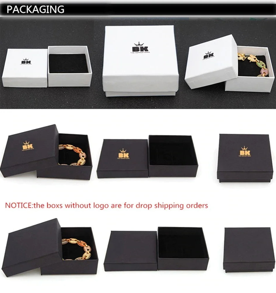 THE BLING KING Crown Bail Custom Big Size Initial Letters Pendant Micro Paved Out CZ Nameplate Necklace Fashion Jewelry For Gift