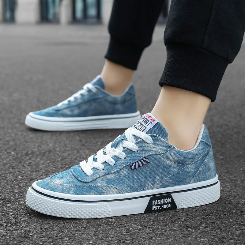 Men's canvas shoes large size fashion casual sports shoes men's platform light breathable men's outdoor running shoes