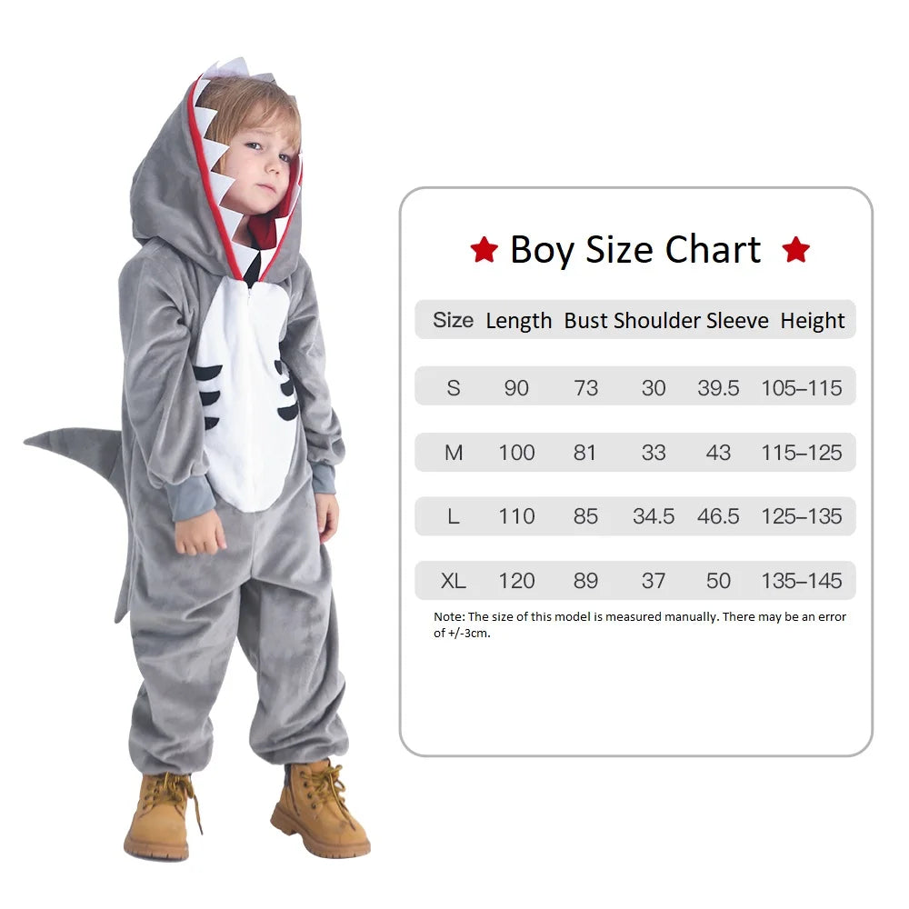 Unisex Boys Girls Jumpsuit Animal Halloween Costumes Bodysuit Kids Purim Party Fancy Dress Up Clothing Set
