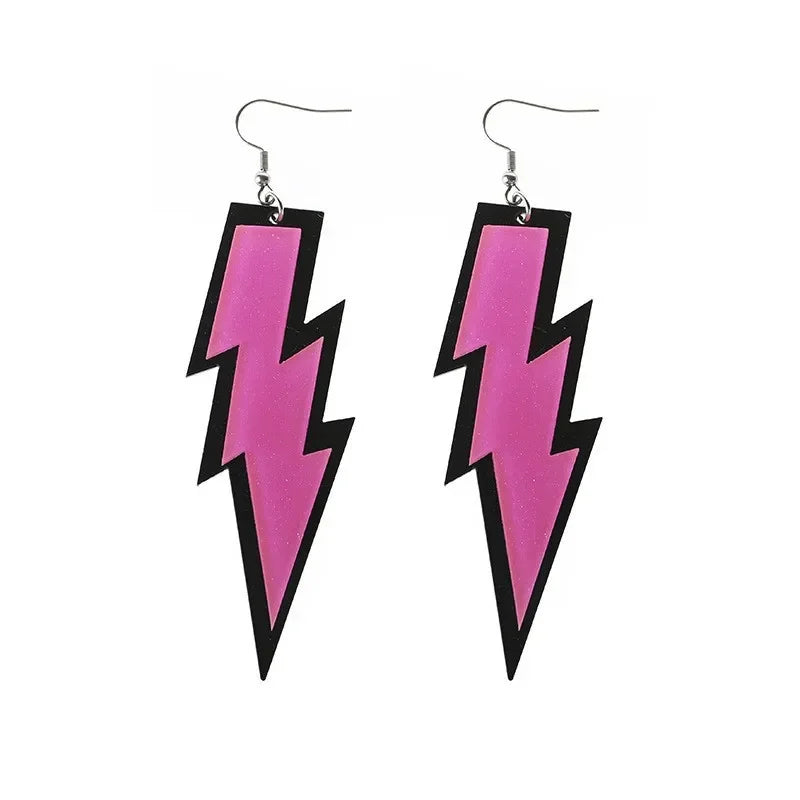 Bohemian Pink Geometric Earrings Women Summer Vacation Fashion Jewelry Classic Pendant