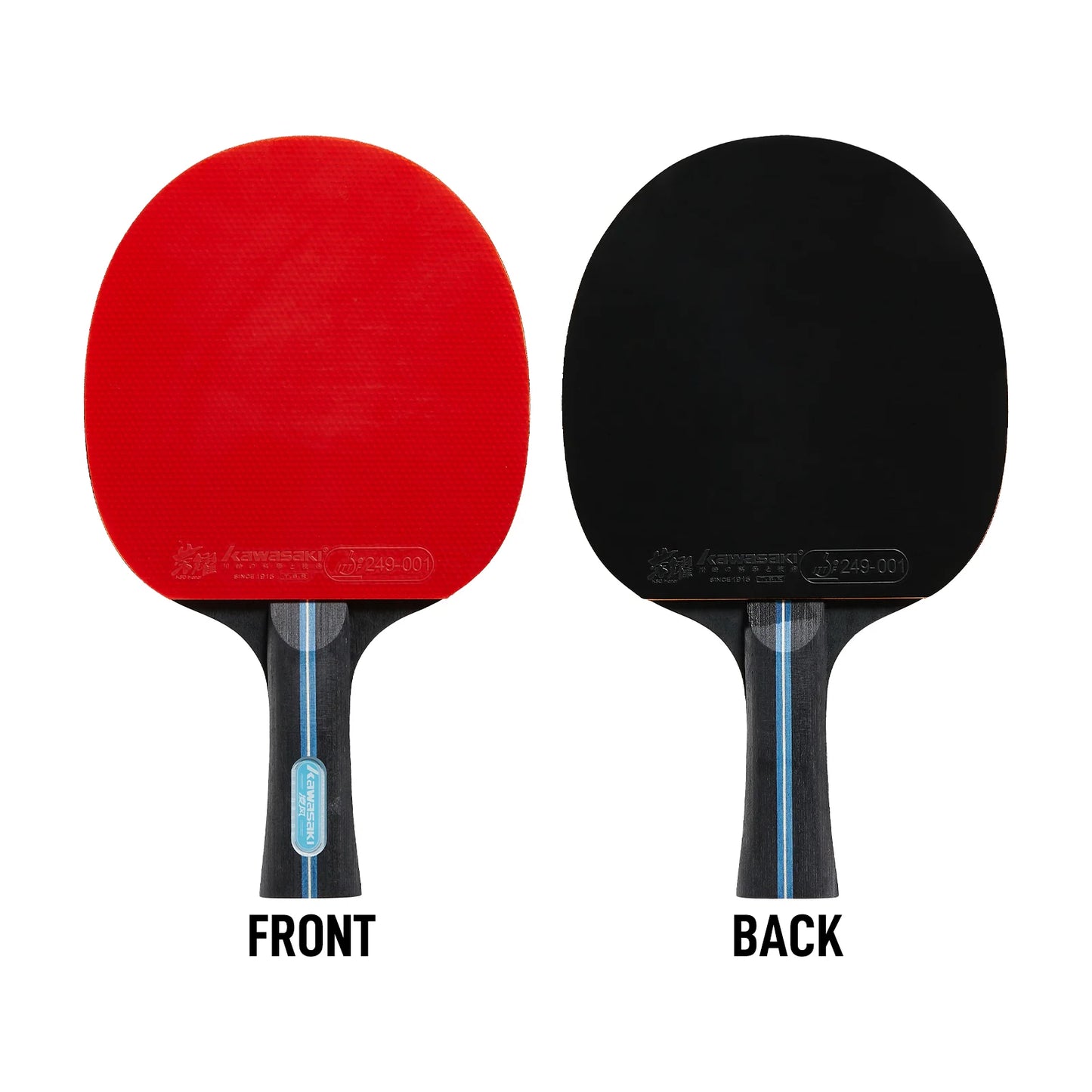 Kawasaki Table Tennis Set 2 Rackets 3 Balls with Case, ITTF Certified 7-Ply Blade for Beginners Training Ping Pong Paddle