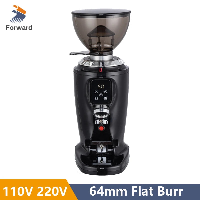 B64 Commercial Coffee Grinder 64mm Flat Burr Anti-Static For Espresso Pour Over French Press Coffee Mill Grinding Machine
