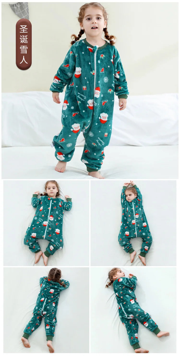 Kids Animal Dinosaur Kigurumi Costume Cosplay Cartoon Jumpsuit for Children Halloween Christmas Girls Boys Hooded Pajamas Onesie
