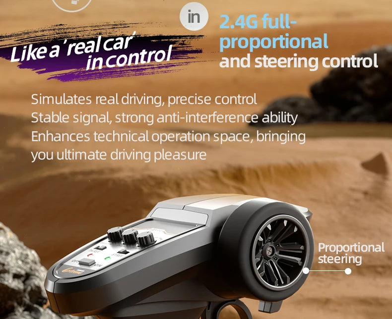 1/14 Q130 RC Car Desert  4WD Off-road Truck 2.4G High Speed Car Racing Drift Remote ControlVehicle Toys For Boys Children