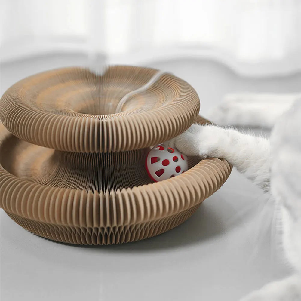 Magic Organ Cat Scratching Board Interactive Scratcher Cat Toy Foldable Cat Interactive Toys Cat Grinding Claw Scratching Board