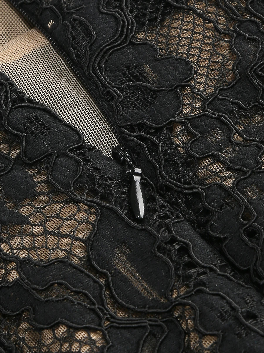 Women’s Cocktail Dress Sexy Lace Hollow Out Transparent Sleeveless Slim Fit Maxi Party Club Evening Gown White Long Dresses