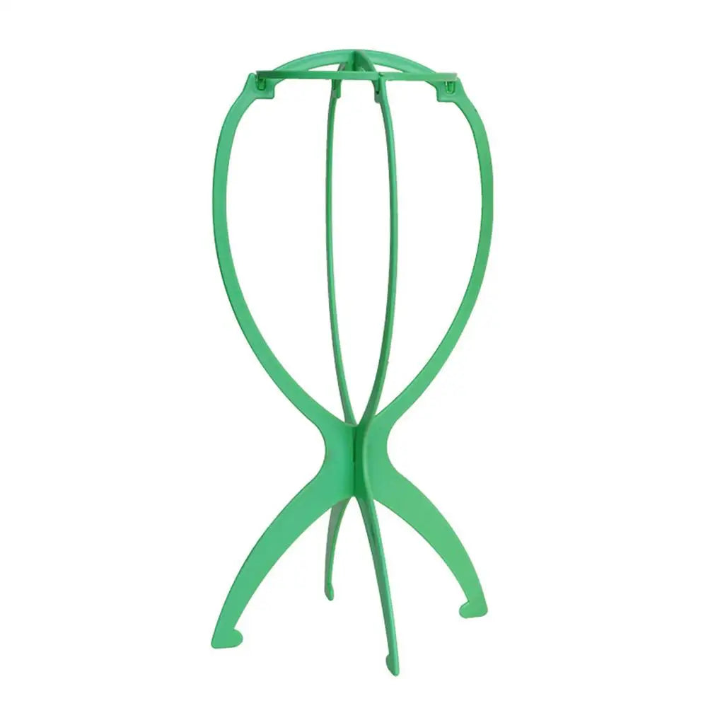 Portable Folding Wig Stand, Plastic Mannequin Head Holder for Hat & Hair Display   Adjustable 36x16Cm Wig Display Tool